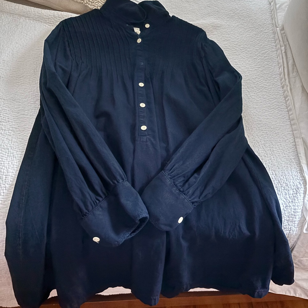 Rudy Jude painter dress- medium 

Navy Blue Button-Up Tunic